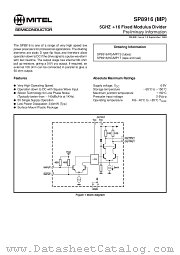 SP8916MP1T datasheet pdf Mitel Semiconductor
