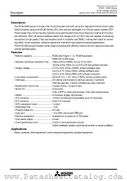 M30620FGM-FP datasheet pdf Mitsubishi Electric Corporation