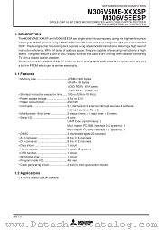M306V5EE-SP datasheet pdf Mitsubishi Electric Corporation