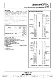 M5M51016RT-10VL datasheet pdf Mitsubishi Electric Corporation