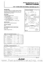 MGFK374045 datasheet pdf Mitsubishi Electric Corporation