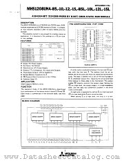 MH51208UNA-85 datasheet pdf Mitsubishi Electric Corporation