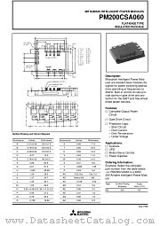 PM200CSJ060 datasheet pdf Mitsubishi Electric Corporation