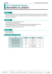LAG673F datasheet pdf Mitsumi Electric
