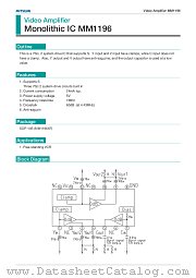 MM1196XF datasheet pdf Mitsumi Electric