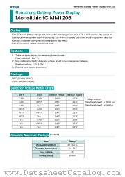 MM1206XF datasheet pdf Mitsumi Electric