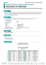 MM1238XD datasheet pdf Mitsumi Electric