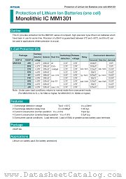 MM1301FW datasheet pdf Mitsumi Electric