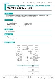 MM1389XF datasheet pdf Mitsumi Electric