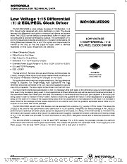 MC100LVE222 datasheet pdf Motorola