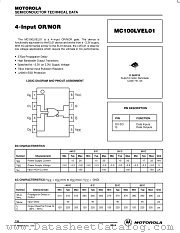 MC100LVEL01 datasheet pdf Motorola
