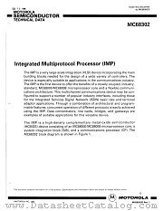 MC68302IFE16 datasheet pdf Motorola