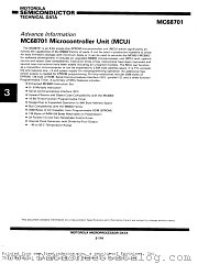 MC68701CS-1 datasheet pdf Motorola