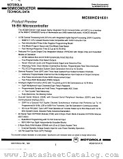 MC68HC916X1 datasheet pdf Motorola