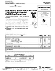 MMBF2201NT3 datasheet pdf Motorola