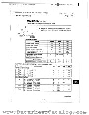 MMT2907 datasheet pdf Motorola