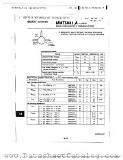 MMT5031A datasheet pdf Motorola