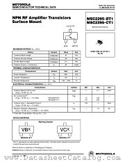 MSC2285-BT1 datasheet pdf Motorola