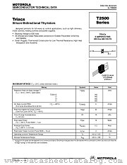 T2500B datasheet pdf Motorola