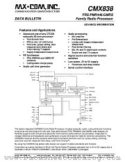 CMX838D1 datasheet pdf MXCOM