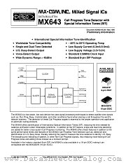 MX643P datasheet pdf MXCOM