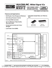 MX812DW datasheet pdf MXCOM