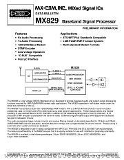 MX829P datasheet pdf MXCOM