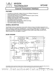 MTD492V datasheet pdf MYSON TECHNOLOGY