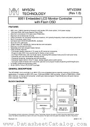 MTV230MS64 datasheet pdf MYSON TECHNOLOGY