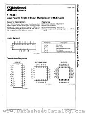 100371DCQR datasheet pdf National Semiconductor