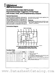 DM54LS109AW datasheet pdf National Semiconductor