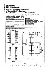 ADC1225BCJ-1 datasheet pdf National Semiconductor