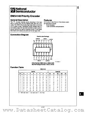 DM54148W datasheet pdf National Semiconductor