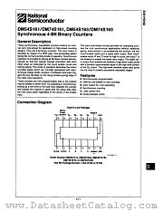 DM54S161W datasheet pdf National Semiconductor