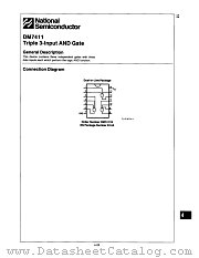 DM7411N datasheet pdf National Semiconductor
