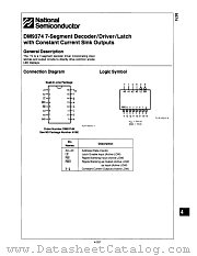 DM9374N datasheet pdf National Semiconductor