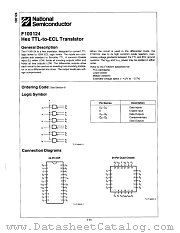 F100124 datasheet pdf National Semiconductor