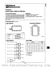 F100175 datasheet pdf National Semiconductor