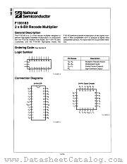 F100183 datasheet pdf National Semiconductor