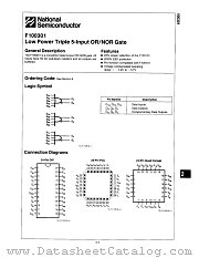 F100301 datasheet pdf National Semiconductor