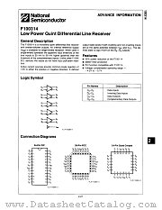 F100314 datasheet pdf National Semiconductor