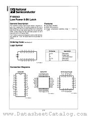 F100343 datasheet pdf National Semiconductor