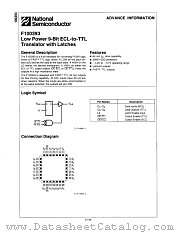 F100393 datasheet pdf National Semiconductor