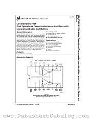 LM13700MWC datasheet pdf National Semiconductor