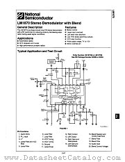 LM1870N datasheet pdf National Semiconductor