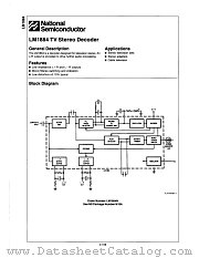 LM1884N datasheet pdf National Semiconductor