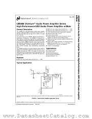 LM3886MWC datasheet pdf National Semiconductor