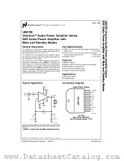 LM4700MWC datasheet pdf National Semiconductor