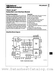 TP3211J datasheet pdf National Semiconductor