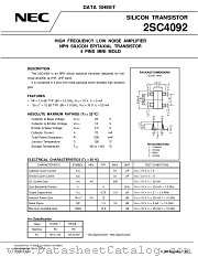 2SC4092-T2 datasheet pdf NEC